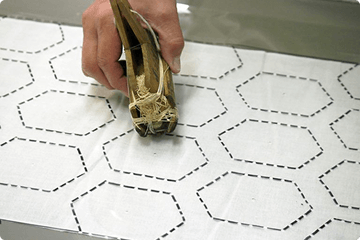 絞り染めの工程1